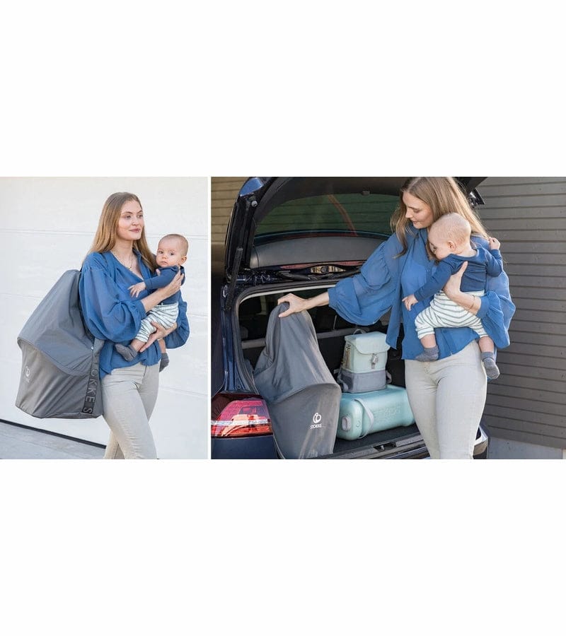 Stokke Clikk High Chair Travel Bundle - Cloud Grey - 552101-571301