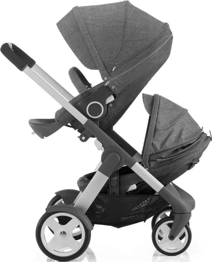 Stokke Crusi Double Stroller - Black Melange - 291201-283401