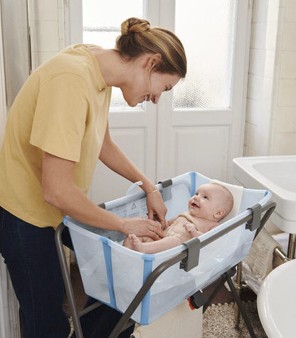 Stokke Flexi Bath Heat Sensitive Tub + Newborn Support - Ocean Blue - 531613