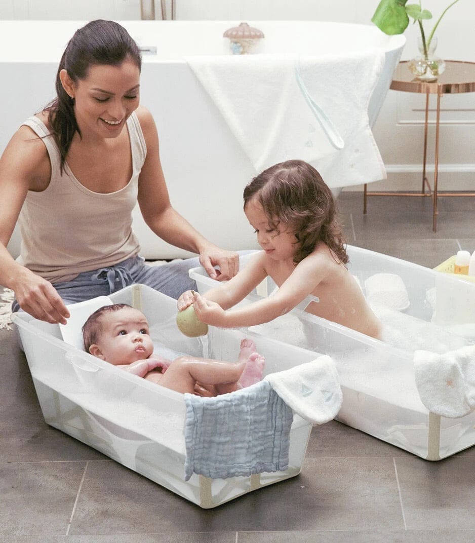 Stokke Flexi Bath Heat Sensitive Tub + Newborn Support - Sandy Beige - 531612