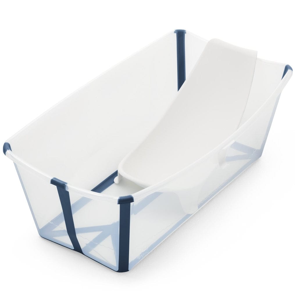 Stokke Flexi Bath Heat Sensitive Tub + Newborn Support - Transparent Blue - 531604