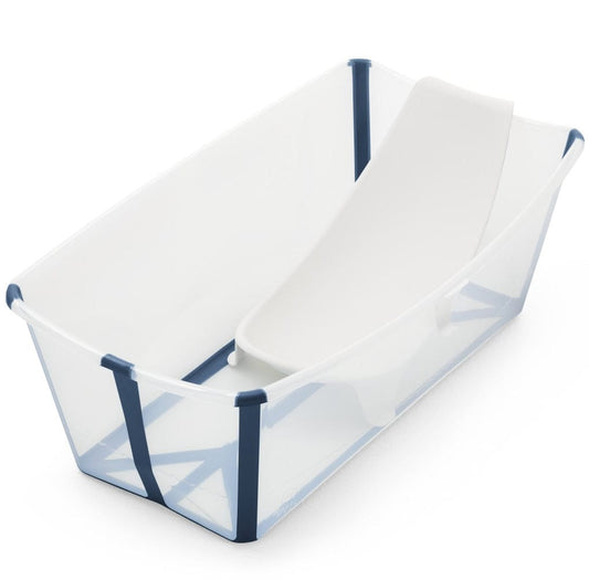 Stokke Flexi Bath Heat Sensitive Tub + Newborn Support - Transparent Blue - 531604