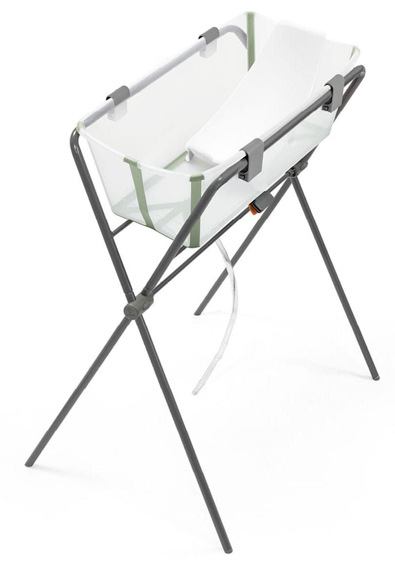Stokke Flexi Bath Heat Sensitive Tub + Newborn Support - Transparent Green