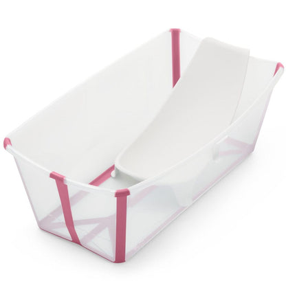 Stokke Flexi Bath Heat Sensitive Tub + Newborn Support - Transparent Pink