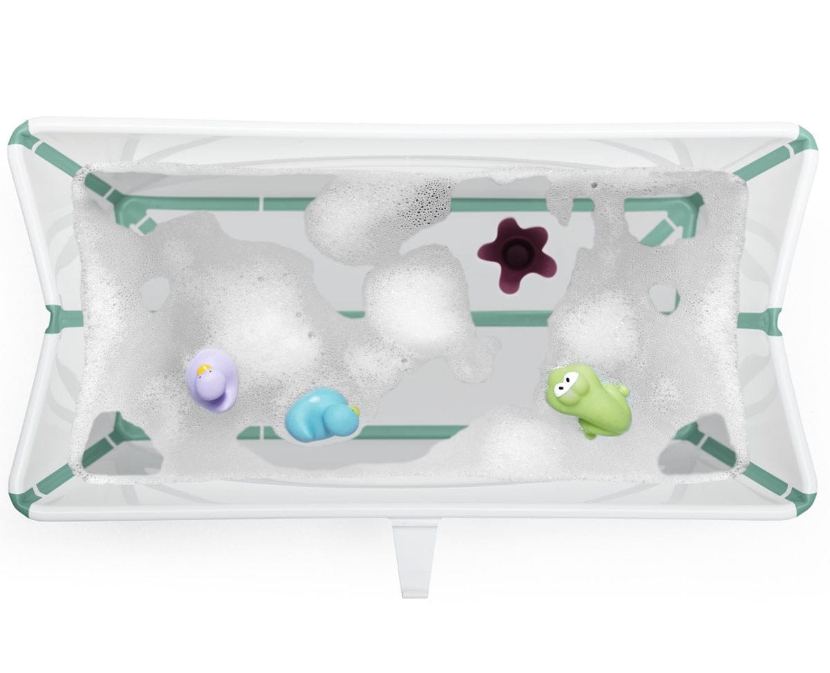 Stokke Flexi Bath Heat Sensitive Tub + Newborn Support - White Aqua - 531605