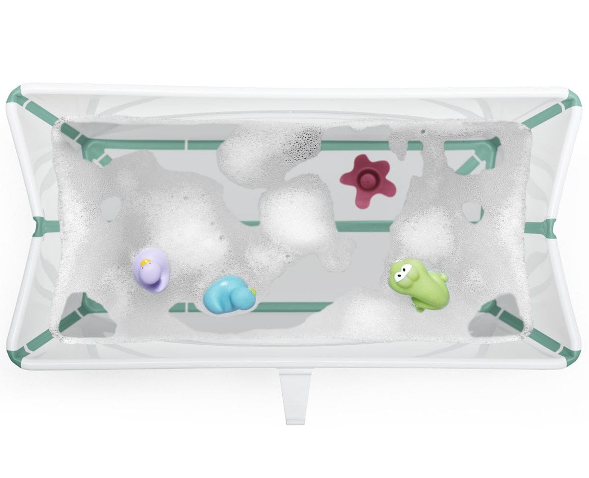 Stokke Flexi Bath Heat Sensitive Tub + Newborn Support - White Aqua - 531605