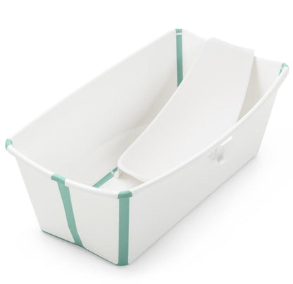 Stokke Flexi Bath Heat Sensitive Tub + Newborn Support - White Aqua - 531605