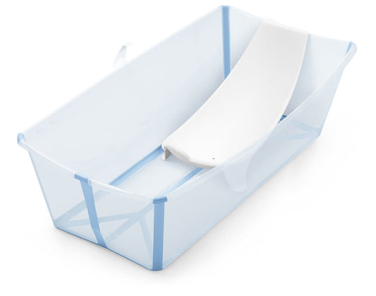 Stokke Flexi Bath X-Large Heat Sensitive Tub + Newborn Support - Ocean Blue - 639713