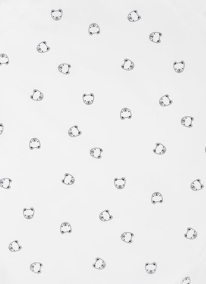 Stokke Home Bed Fitted Sheets - White/Mono Bear - 408804