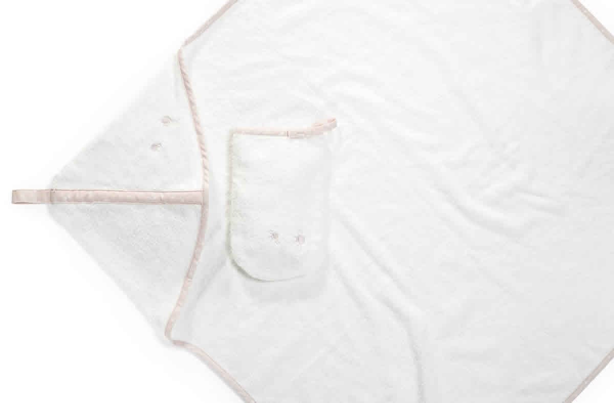 Stokke Hooded Towel - Pink Bee - 253706