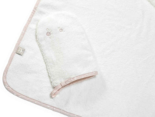 Stokke Hooded Towel - Pink Bee - 253706