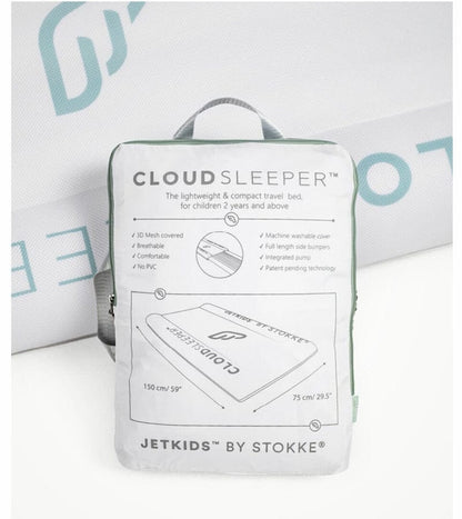 Stokke JetKids BedBox V3 + CloudSleeper Inflatable Kids Bed Bundle - Olive - 534507-584601