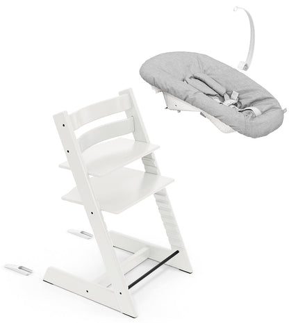 Stokke OPEN BOX Tripp Trapp Chair + Newborn Set Bundle - White - 586600-OB