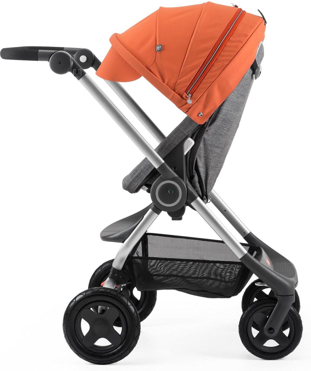 Stokke Scoot Complete Stroller - Black Melange/Orange
