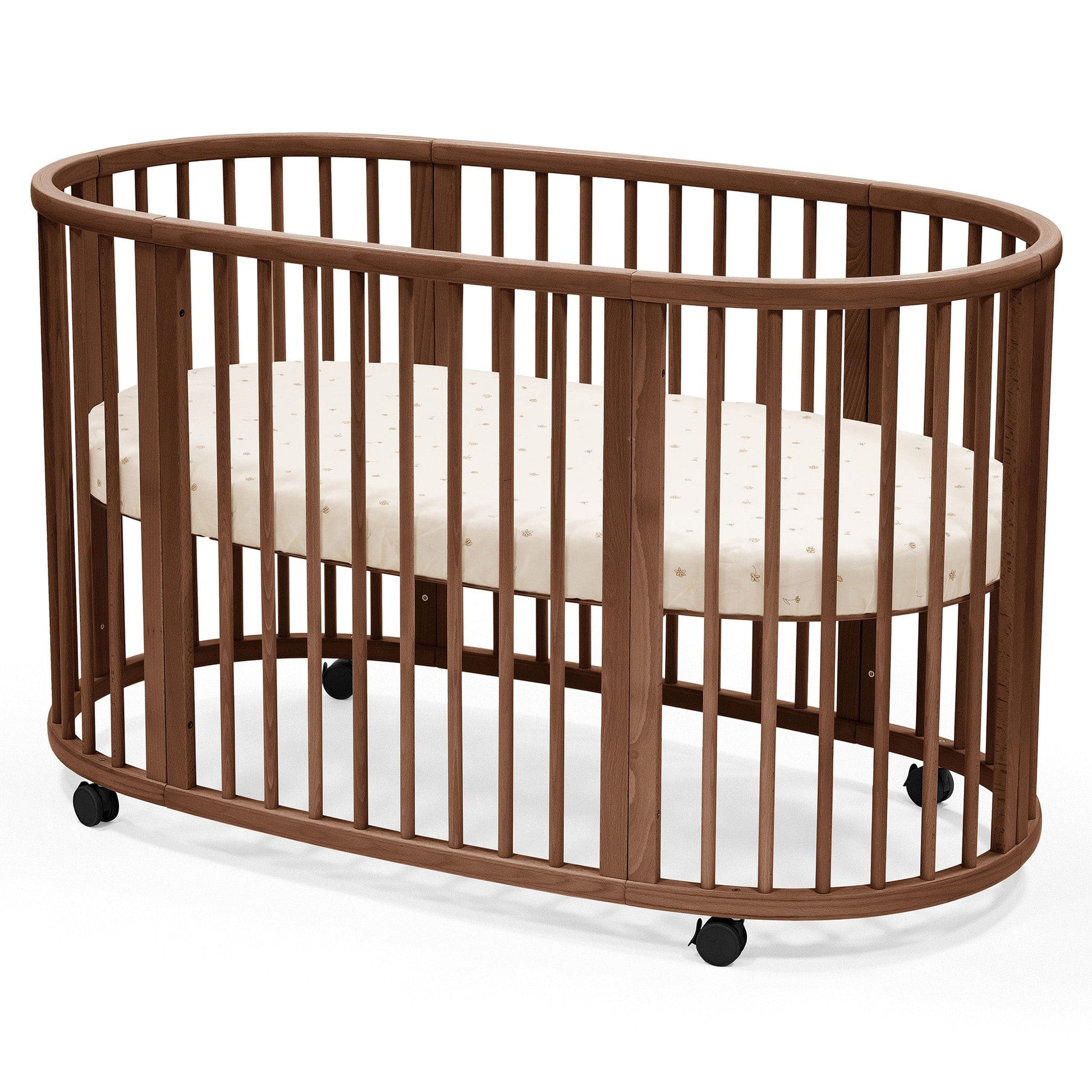 Sleepi V3 Bed Fitted Sheet by Stokke Flower Ecru