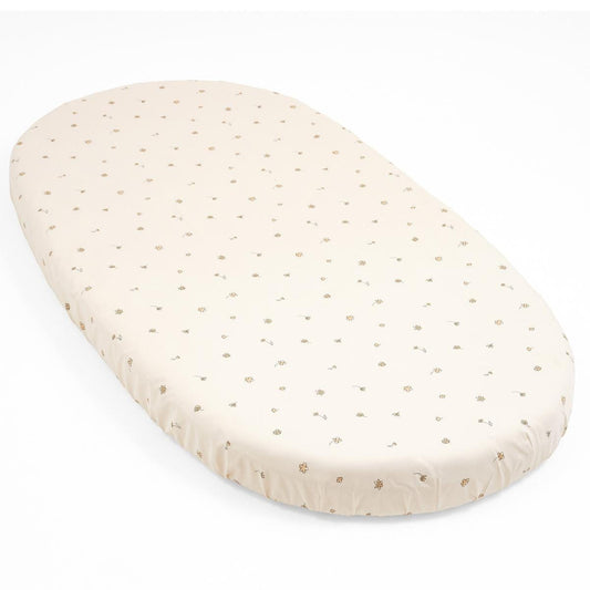 Stokke Sleepi Crib/Bed Fitted Sheet - Flower Ecru - 683306