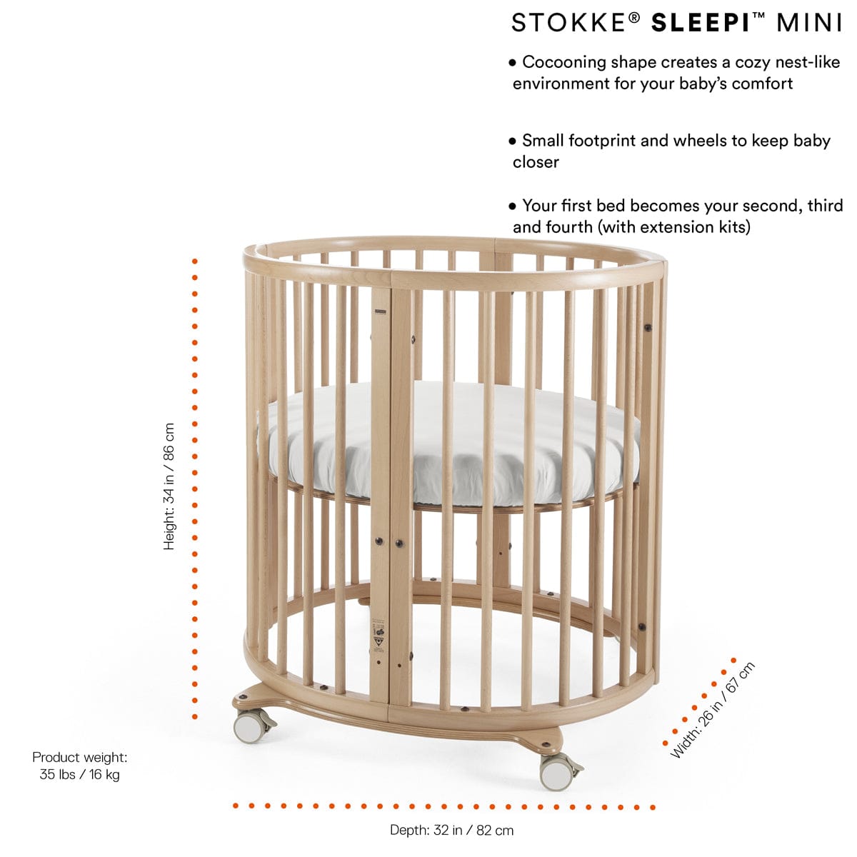 Stokke Sleepi Mini Crib Bundle - Mint Green