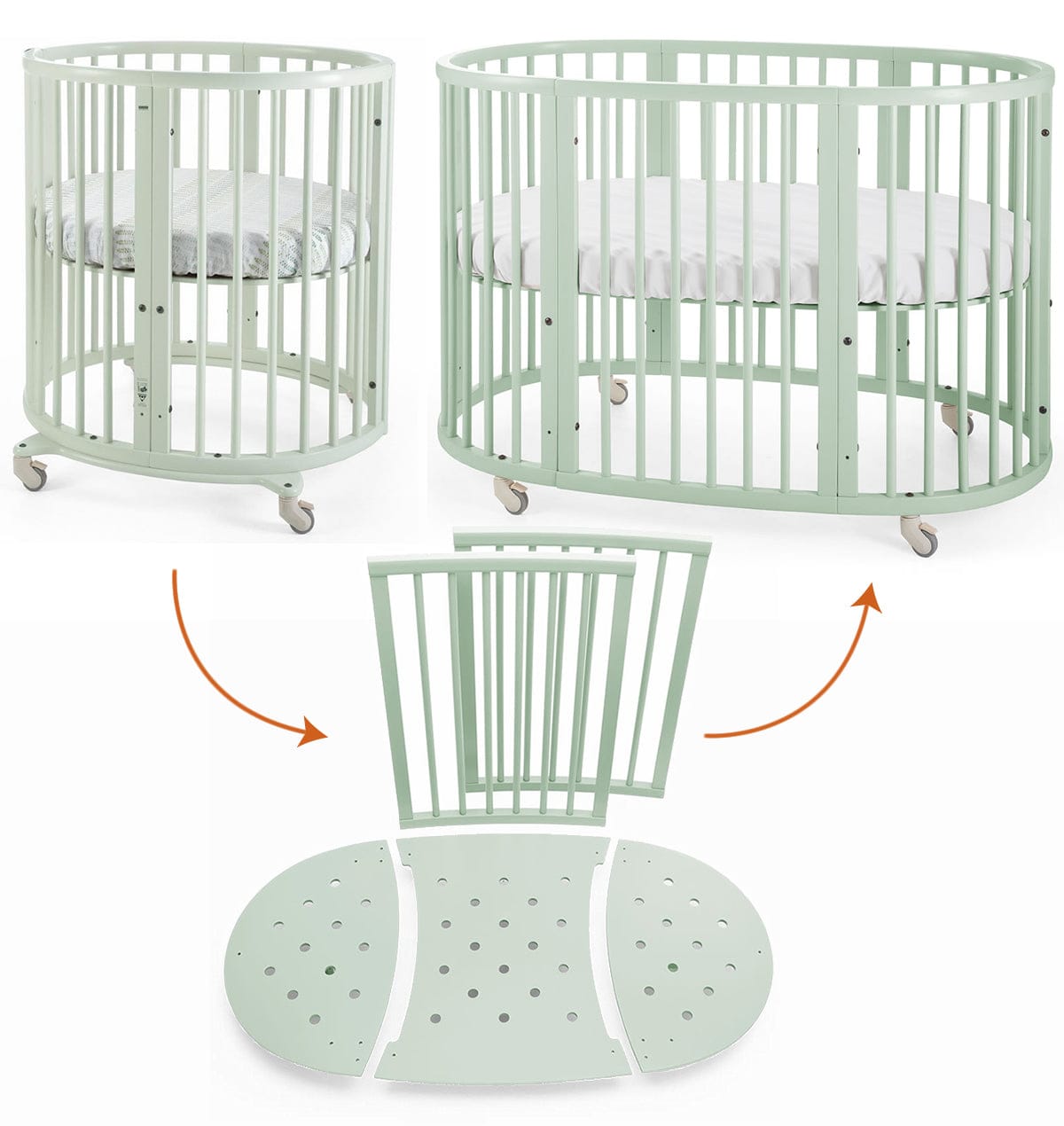 Stokke Sleepi Mini to Crib Complete Bundle - Mint Green