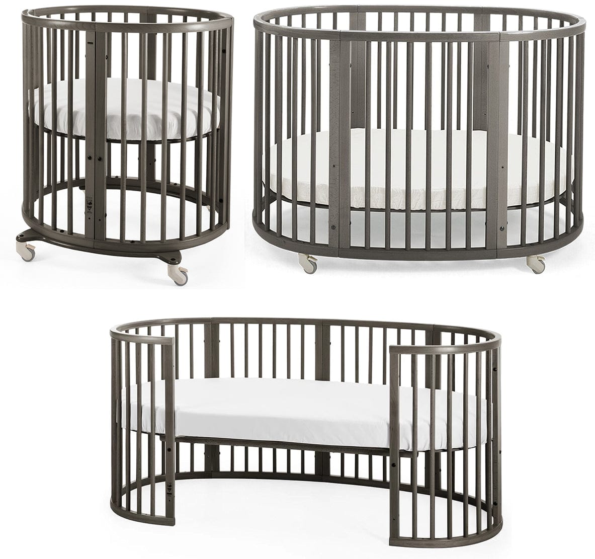 Stokke Sleepi Mini to Crib to Junior Bed Complete Bundle - Hazy Grey