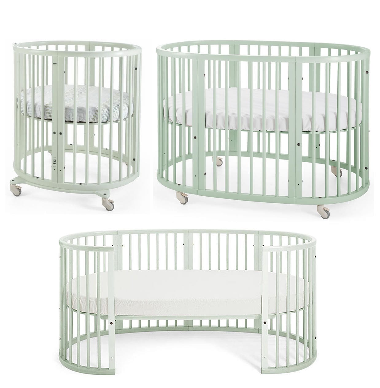 Stokke Sleepi Mini to Crib to Junior Bed Complete Bundle - Mint Green