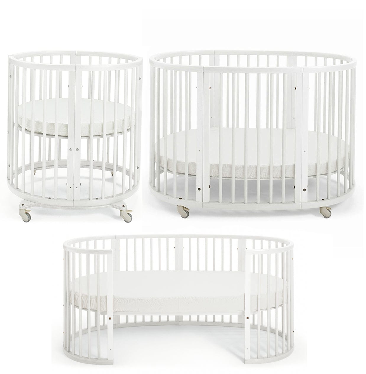 Stokke Sleepi Mini to Crib to Junior Bed Complete Bundle - White