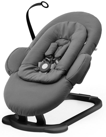 Stokke Steps Bouncer - Herringbone Grey / Black Chassis