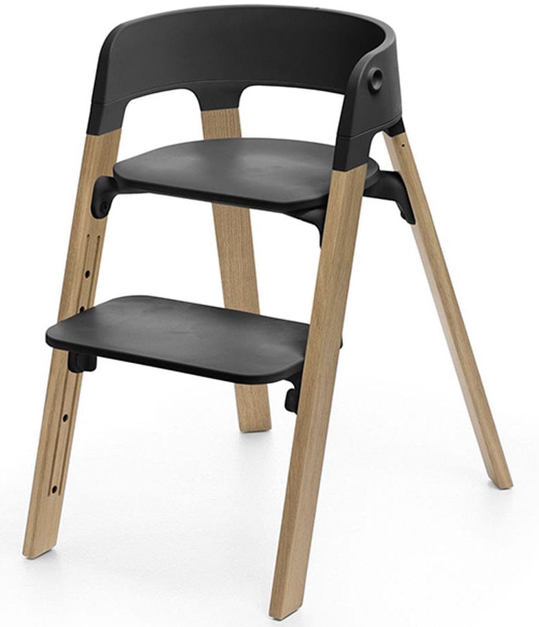 Stokke Steps Chair - Black/Natural Oak