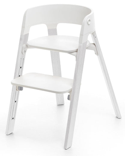 Stokke Steps Chair Bundle - White/Oak White