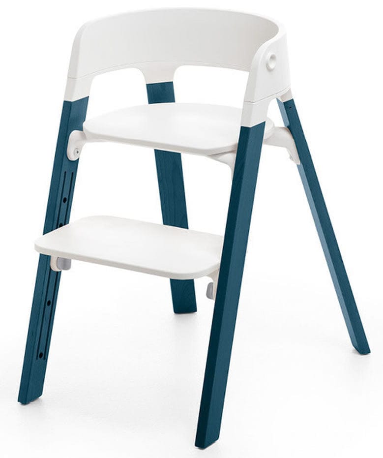 Stokke Steps Chair - White/Midnight Blue