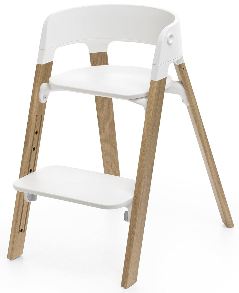 Stokke Steps Chair - White/Oak Natural