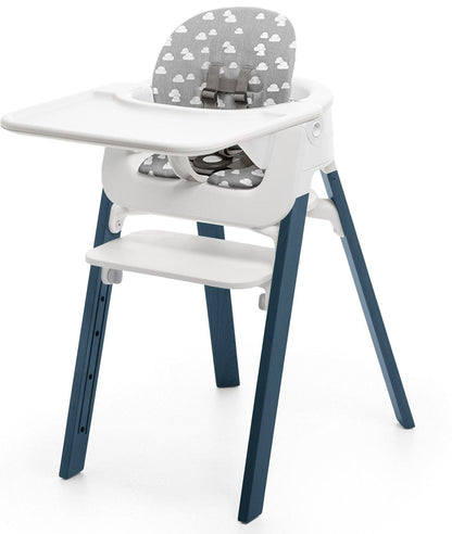 Stokke Steps Complete High Chair - Midnight Blue/Grey Clouds/White