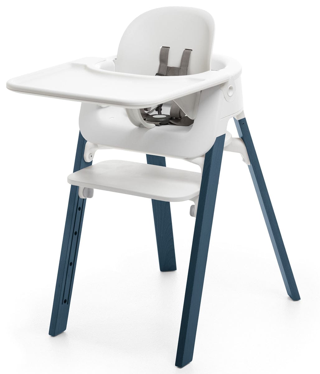 Stokke Steps Complete High Chair - Midnight Blue/Grey Clouds/White