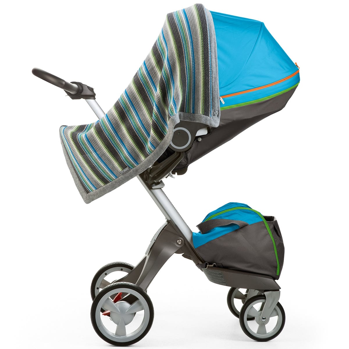 Stokke Stroller Blanket - Grey & Blue - 177808