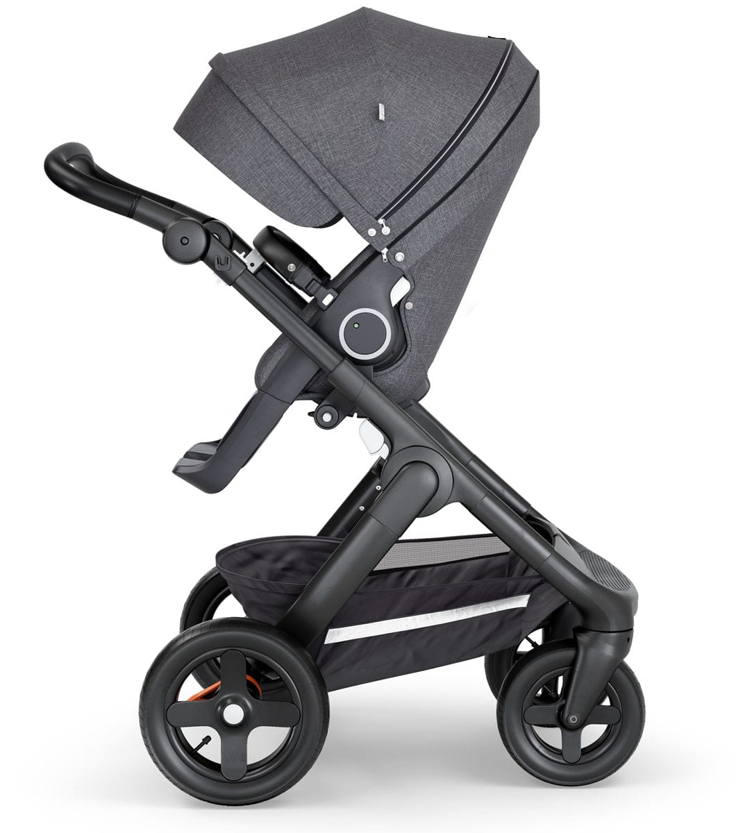 Stokke Trailz All-Terrain Stroller - Black/Black Leatherette/Black Melange