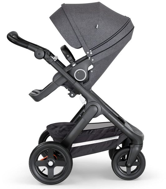 Stokke Trailz All-Terrain Stroller - Black/Black Leatherette/Black Melange