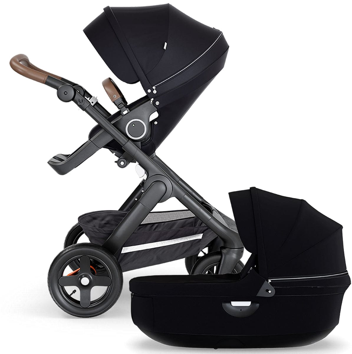 Stokke Trailz All-Terrain Stroller & Carrycot - Black/Black