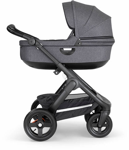 Stokke Trailz All-Terrain Stroller & Carrycot - Black/Black Melange
