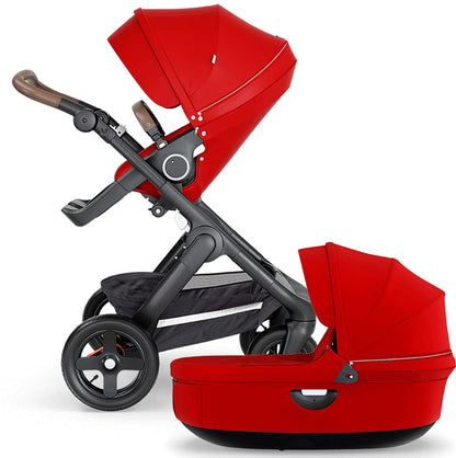 Stokke Trailz All-Terrain Stroller & Carrycot - Black/Red