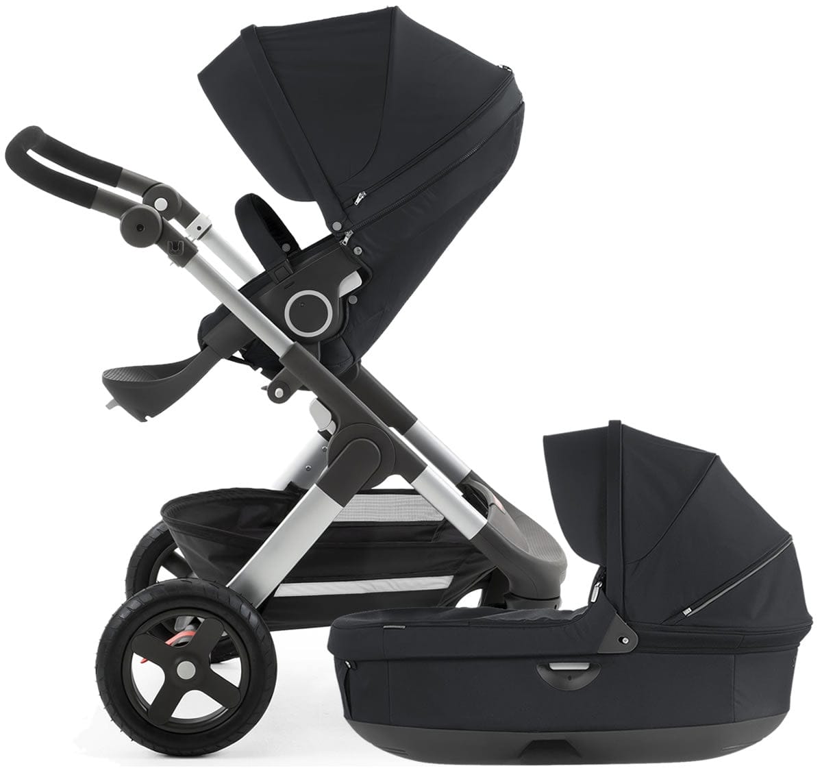 Stokke Trailz Stroller & Carrycot - Black - 435406-282308