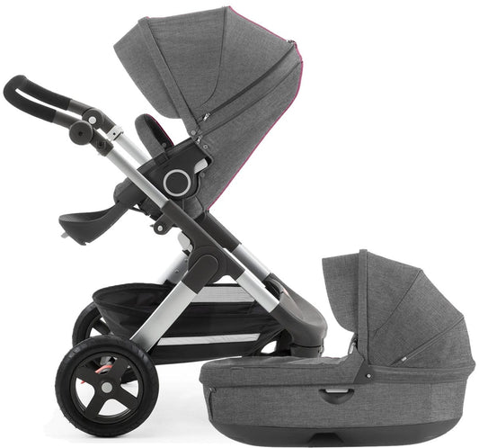 Stokke Trailz Stroller & Carrycot - Black Melange - 435403-282301