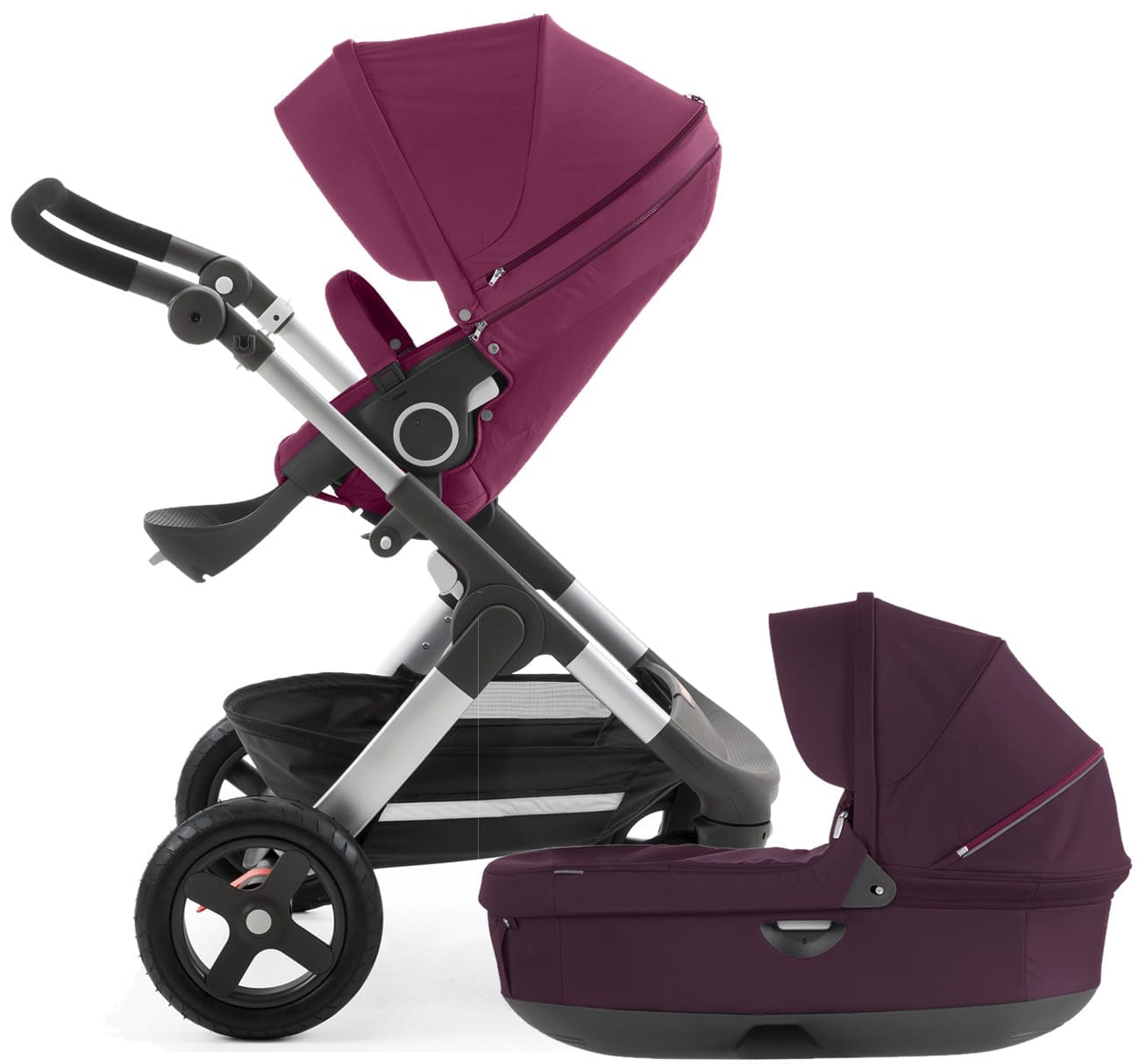 Stokke Trailz Stroller & Carrycot - Purple - 435402-282304