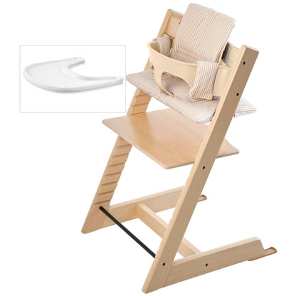 Stokke Tripp Trapp Bundle - Natural / Beige Stripe