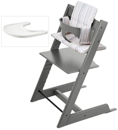 Stokke Tripp Trapp Bundle - Storm Grey / Soft Stripe