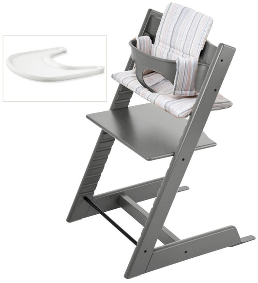 Stokke Tripp Trapp Bundle - Storm Grey / Soft Stripe