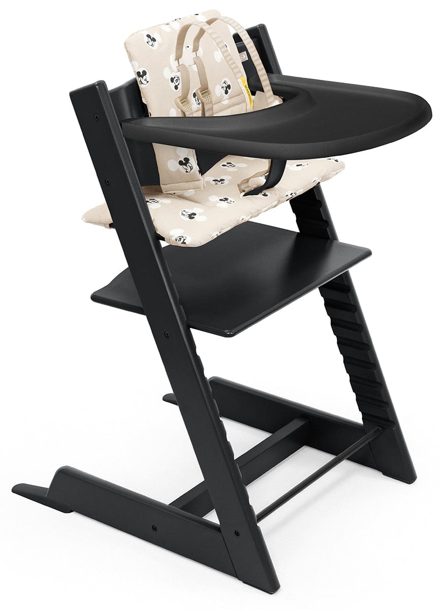 Stokke Tripp Trapp High Chair and Cushion with Stokke Tray - Black / Mickey Signature - 643500