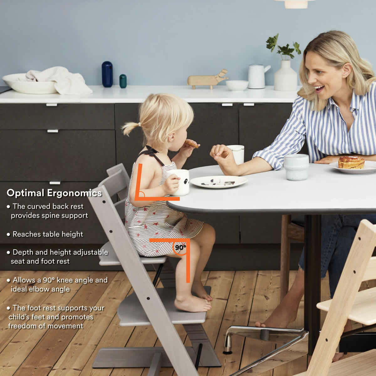 Stokke Tripp Trapp High Chair - Hazy Grey - 537000