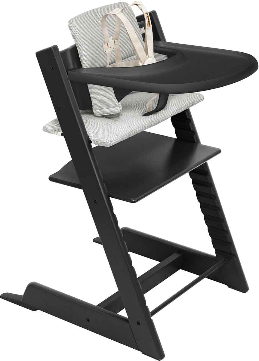 Stokke Tripp Trapp High Chair2 and Cushion with Stokke Tray - Black / Nordic Grey - 661700