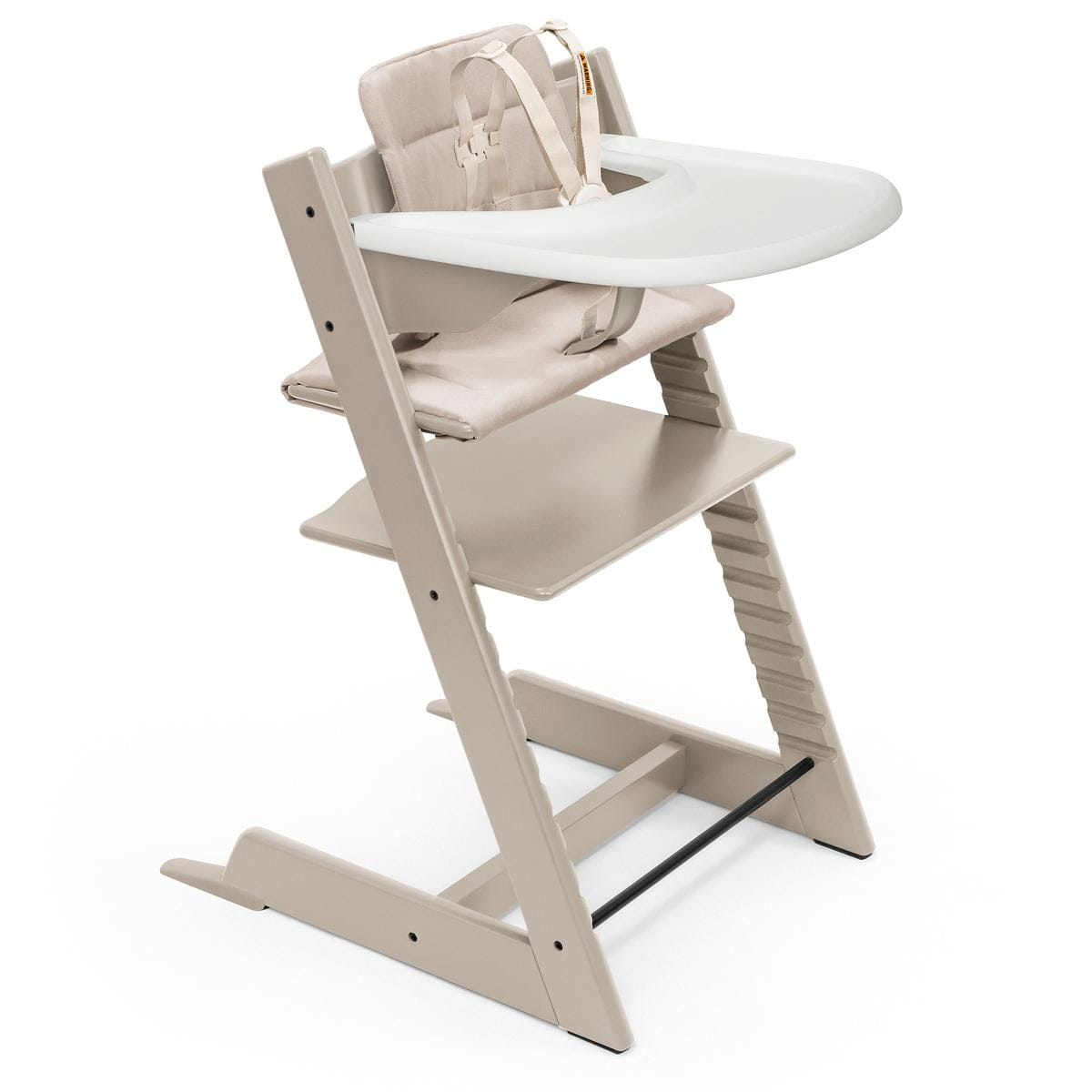 Stokke Tripp Trapp High Chair2 and Cushion with Stokke Tray - Cashmere Grey / Beige / White - 707300