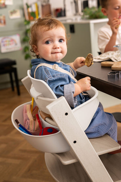 Stokke Tripp Trapp High Chair2 and Cushion with Stokke Tray - Cashmere Grey / Beige / White - 707300