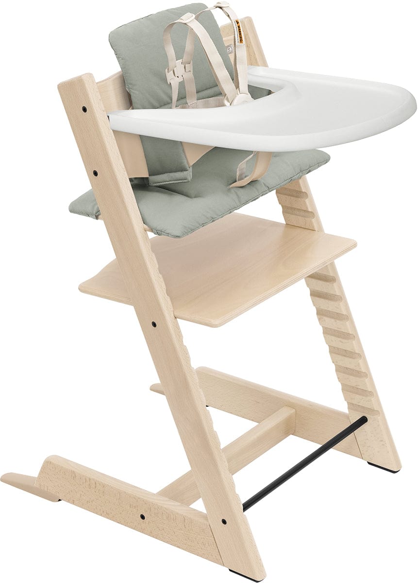 Stokke Tripp Trapp High Chair2 and Cushion with Stokke Tray - Natural / Glacier Green - 662300